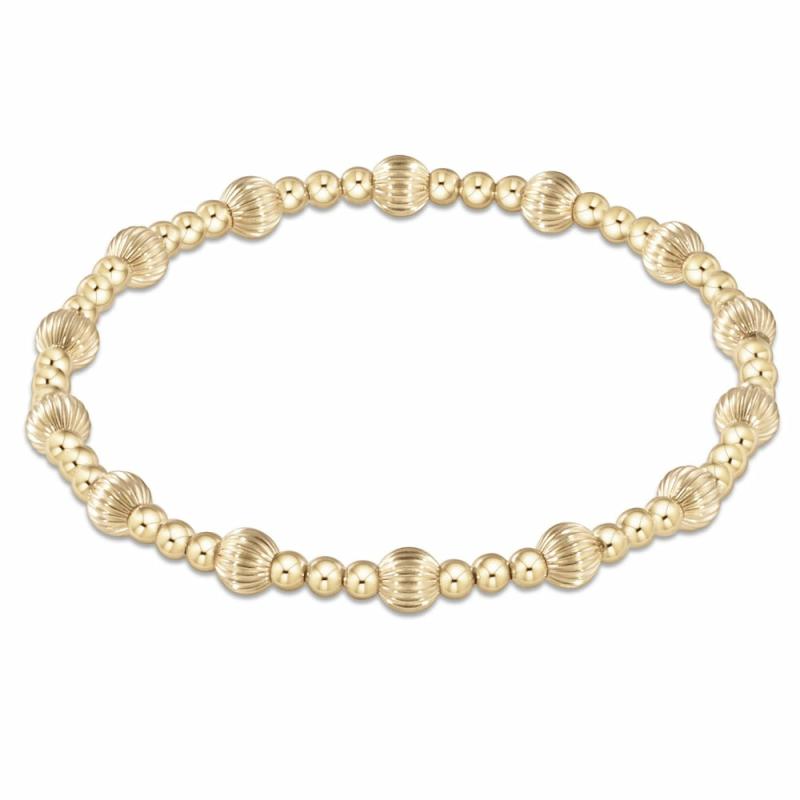 Extends Dignity Sincerity Pattern Gold Bead Bracelet Bracelets