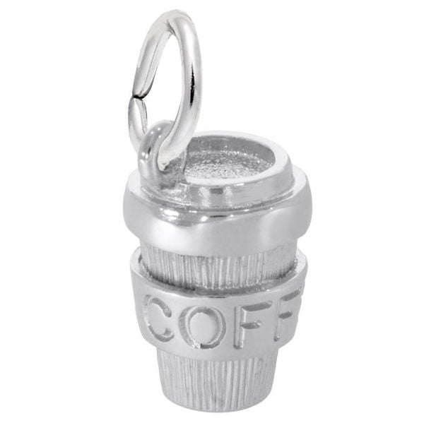 Silver Coffee Cup Charm Charms & Pendants